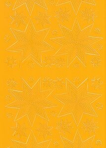 Christmas Peel Off Sheet - Stars (Yellow)