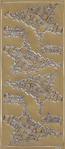 Christmas Peel Offs - Bauble Trees (Gold)