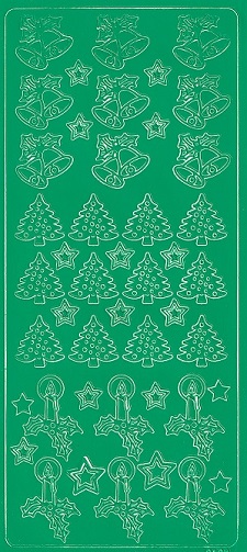 Christmas Peel Offs - Bells (Green)