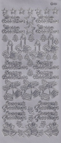 Christmas Peel Offs - Christmas Images (Silver)