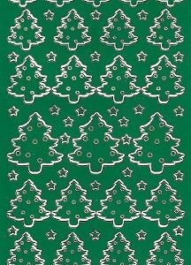 Christmas Peel Offs - Christmas Trees (Gloss Green)