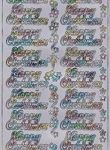 Christmas Peel Offs - Happy Christmas (Multi Colour)