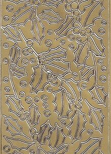 Christmas Peel Offs - Holly (Gold)