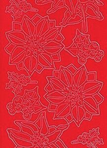 Christmas Peel Offs - Poinsettia's (Red)