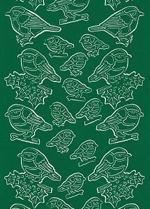 Christmas Peel Offs - Robins (Dark Green)
