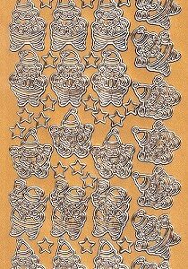 Christmas Peel Offs - Santa (Gold)