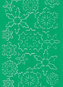 Christmas Peel Offs - Snowflakes (Green)