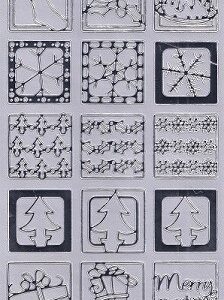 Christmas Peel Offs - Square Icon Tiles (Silver)