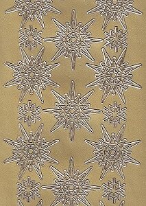 Christmas Peel Offs - Stars (Gold)