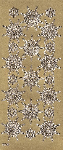 Christmas Peel Offs - Stars (Gold)