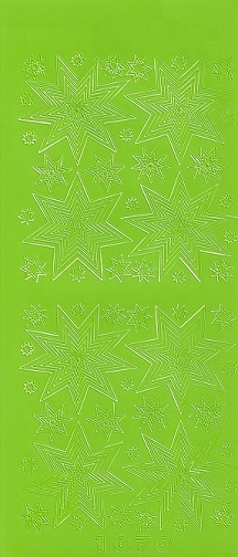 Christmas Peel Offs - Stars (Green)