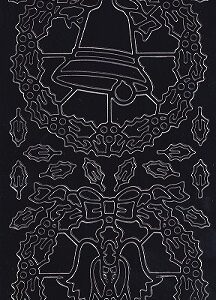 Christmas Peel Offs - Wreaths (Black)
