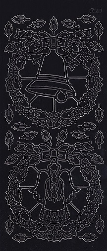 Christmas Peel Offs - Wreaths (Black)