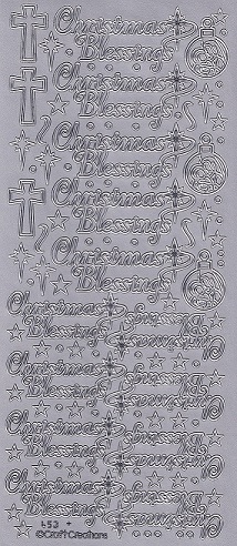 Craft Creations - Christmas Peel Offs (Silver)