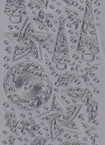 CraftCreations - Peel Offs Ornate Christmas  (Silver)