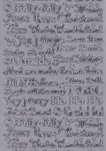 CraftStyle Peel Off Stickers - Christmas Sentiments (Silver)