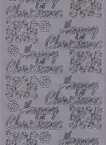 CraftStyle Peel Off Stickers - Christmas Sentiments (Silver)