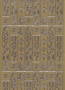 CraftStyle Peel Off Stickers - Happy Christmas (Gold)