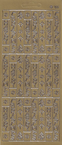 CraftStyle Peel Off Stickers - Happy Christmas (Gold)