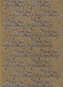 CraftStyle Peel Off Stickers - Seasons Greetings (Gold)