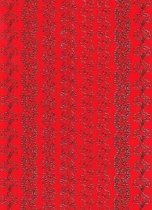 Craftstyle - Christmas Peel Off Borders (Red)