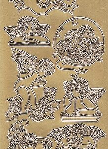 Craftstyle - Christmas Peel Offs - Angels (Gold)