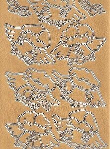 DD - Christmas Peel Offs -  Angels (Gold)
