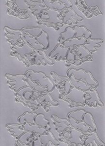 DD - Christmas Peel Offs -  Angels (Silver)