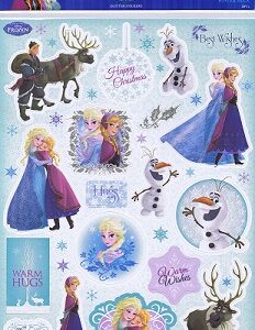 Disney's Frozen - A4 Glitter Stickers - Winter Hugs