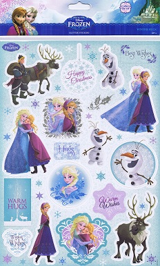 Disney's Frozen - A4 Glitter Stickers - Winter Hugs