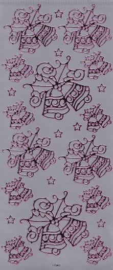 Docrafts - Anita's Bells Silver/Pink Peel Off Sheet