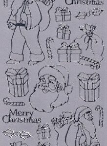 Docrafts - Anita's Father Christmas Silver Peel Off Sheet