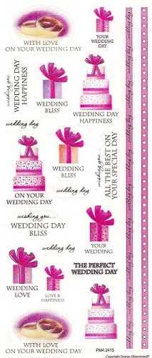 Docrafts - Anita's Peel Off Stickers - Wedding