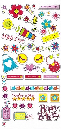 Docrafts - Anita's Peel Off Stickers - Celebrations