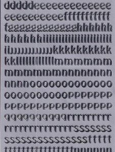 Docrafts - Anita's Small Letters Silver Peel Offs