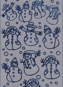 Docrafts - Anita's Snowmen Silver/Blue Peel Off Sheet