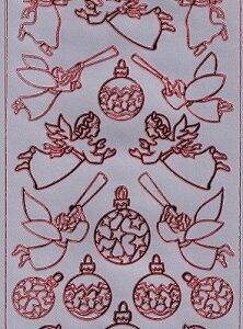 Docrafts - Christmas Peel Offs Angels & Baubles (Red & Silver)