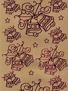 Docrafts - Christmas Peel Offs Bells (Red & Gold)
