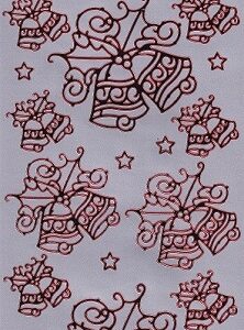 Docrafts - Christmas Peel Offs Bells (Red & Silver)