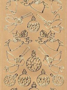 Docrafts - Christmas Peel Offs (Gold)