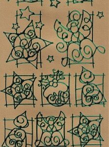 Docrafts - Christmas Peel Offs Ornate Icons (Green & Gold)