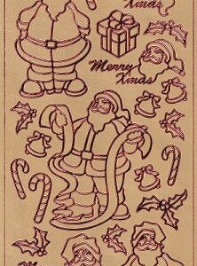 Docrafts - Christmas Peel Offs Santa (Red & Gold)