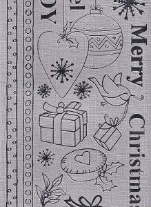 Docrafts Christmas Peel Offs - Sentiments & Icons (Silver)