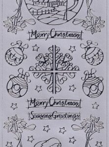 Docrafts - Christmas Peel Offs (Silver)