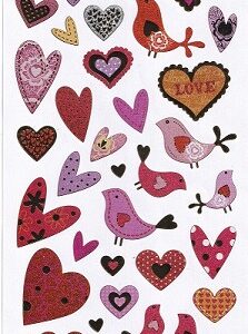 Docrafts - Craft Planet Fun Stickers - Hearts & Birds