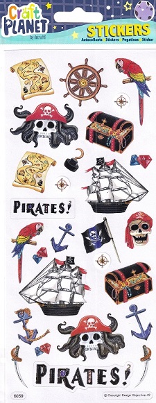 Docrafts - Craft Planet - Pirate Sticker Sheet