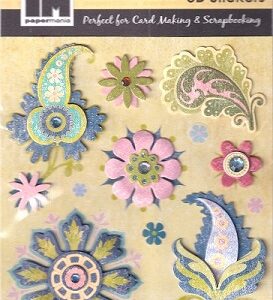 Docrafts Papermania - 3D Stickers - Retro Flowers