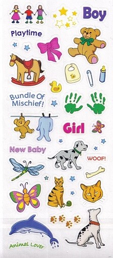 Docrafts Papermania - Accent Stickers - Cute & Cuddly