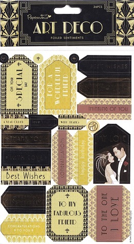 Docrafts Papermania - Art Deco Foiled Sentiments