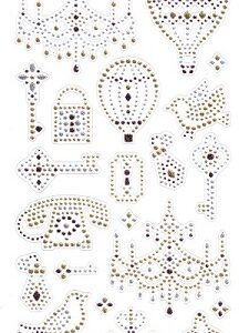 Docrafts Papermania - Glitter Dot Stickers - Birdcages & Chandaliers